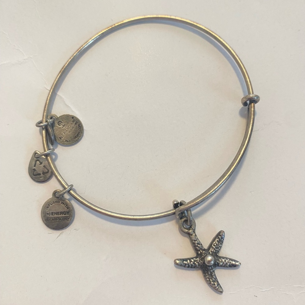 Alex and Ani Silver Starfish Charm Bracelet